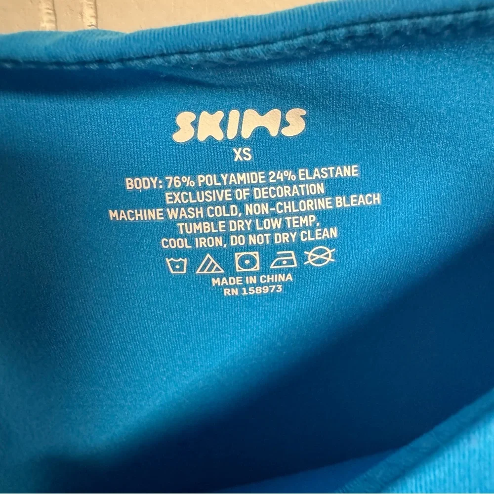 Skims Fits Everybody High Neck Bodysuit Mykonos XS - Picture 7 of 7